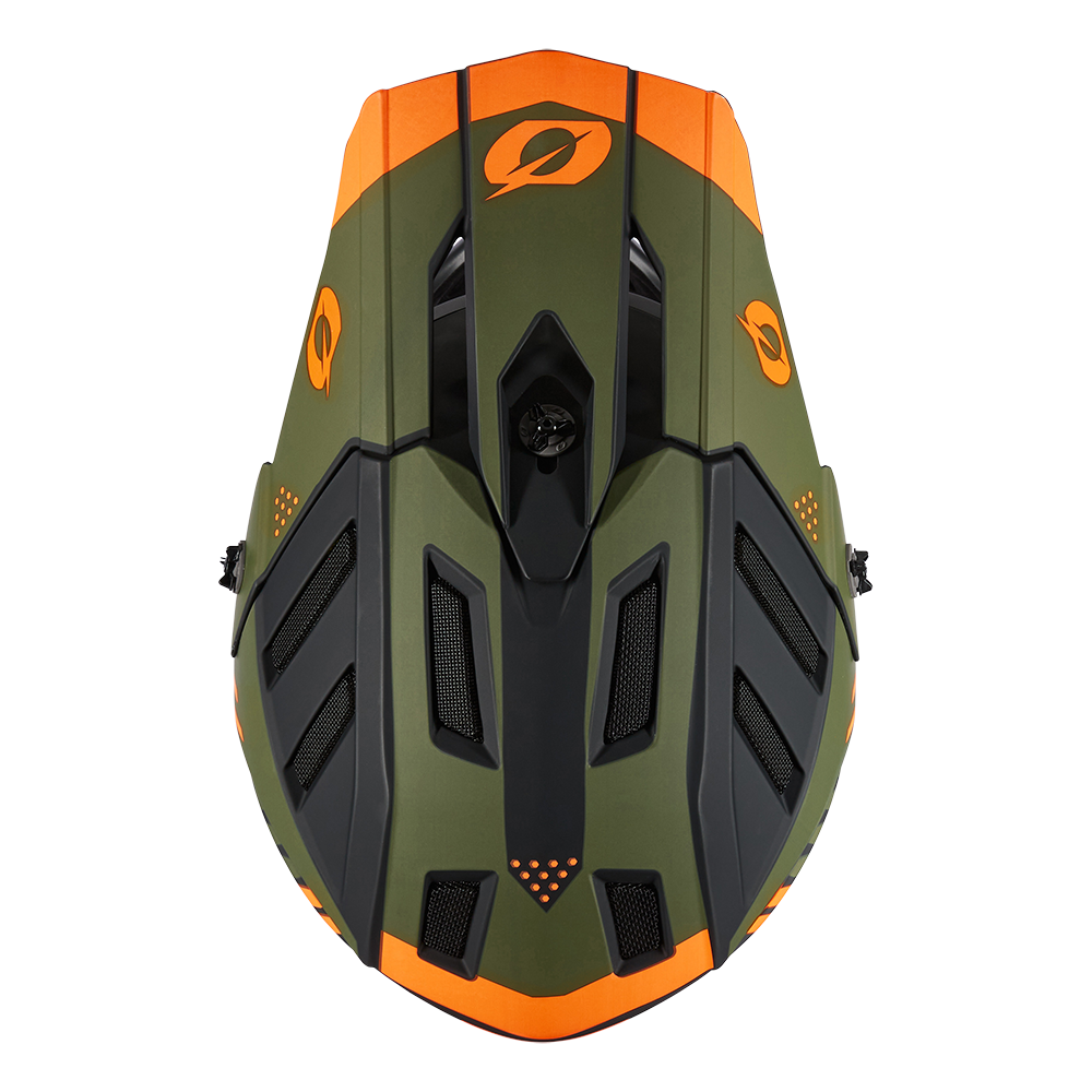 Вело каска O'NEAL BACKFLIP STRIKE V.23 BLACK/ORANGE/OLIVE