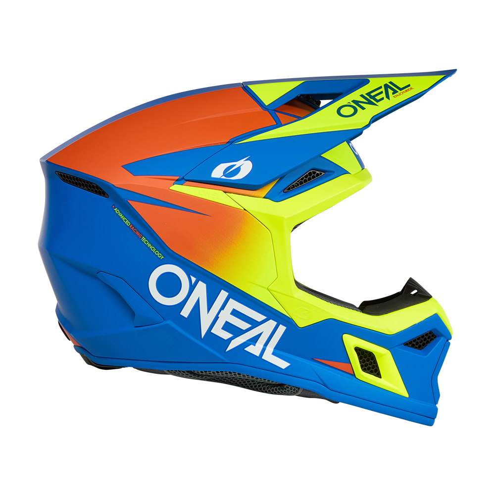 Мотокрос каска O'NEAL 3SERIES SOLID BLUE/NEON V.26