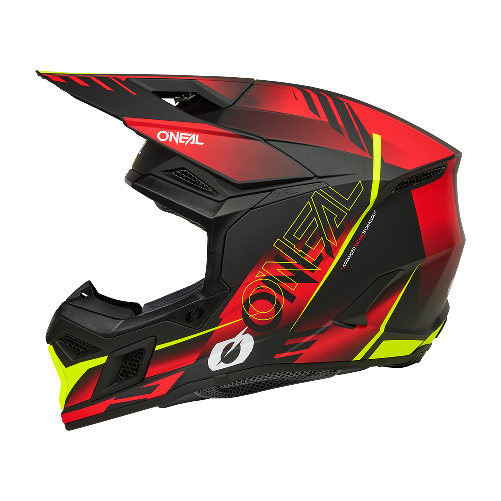 Мотокрос каска O'NEAL 3SERIES HAZE BLACK/RED/NEON YELLOW V.26