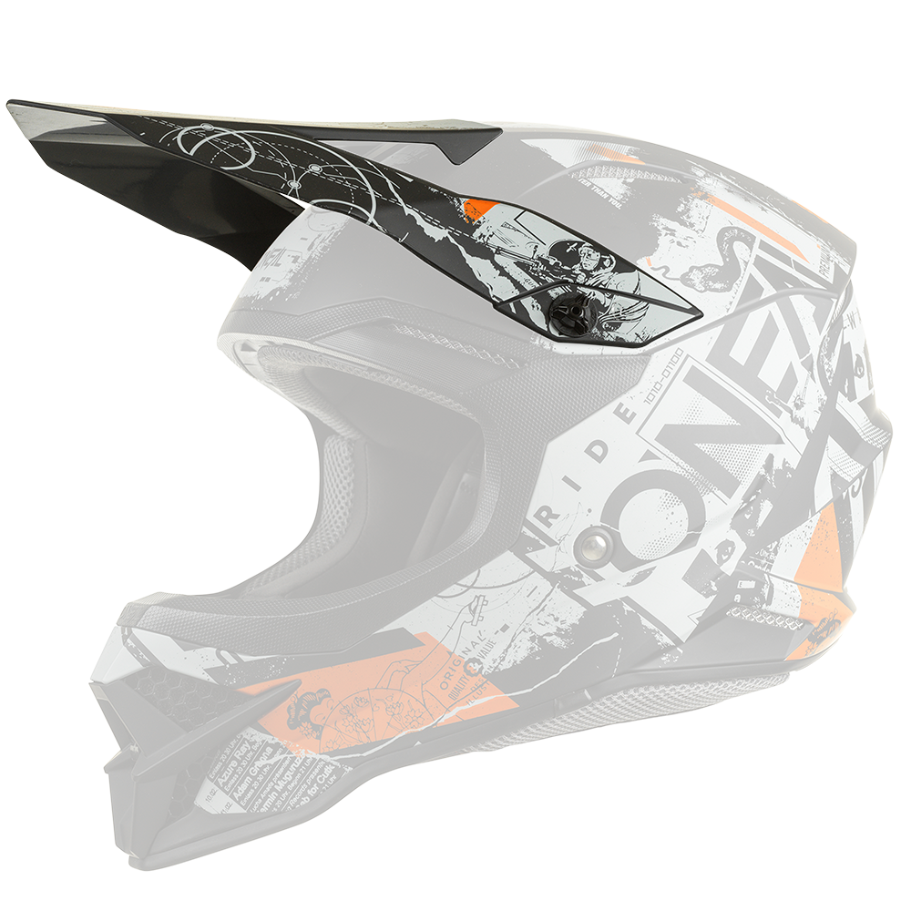 Козирка за мотокрос каска O'NEAL SCARZ BLACK/GRAY/ORANGE