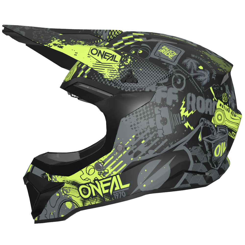 Детска каска O'NEAL 1SERIES VIBRANT BLACK/NEON YELLOW V.26