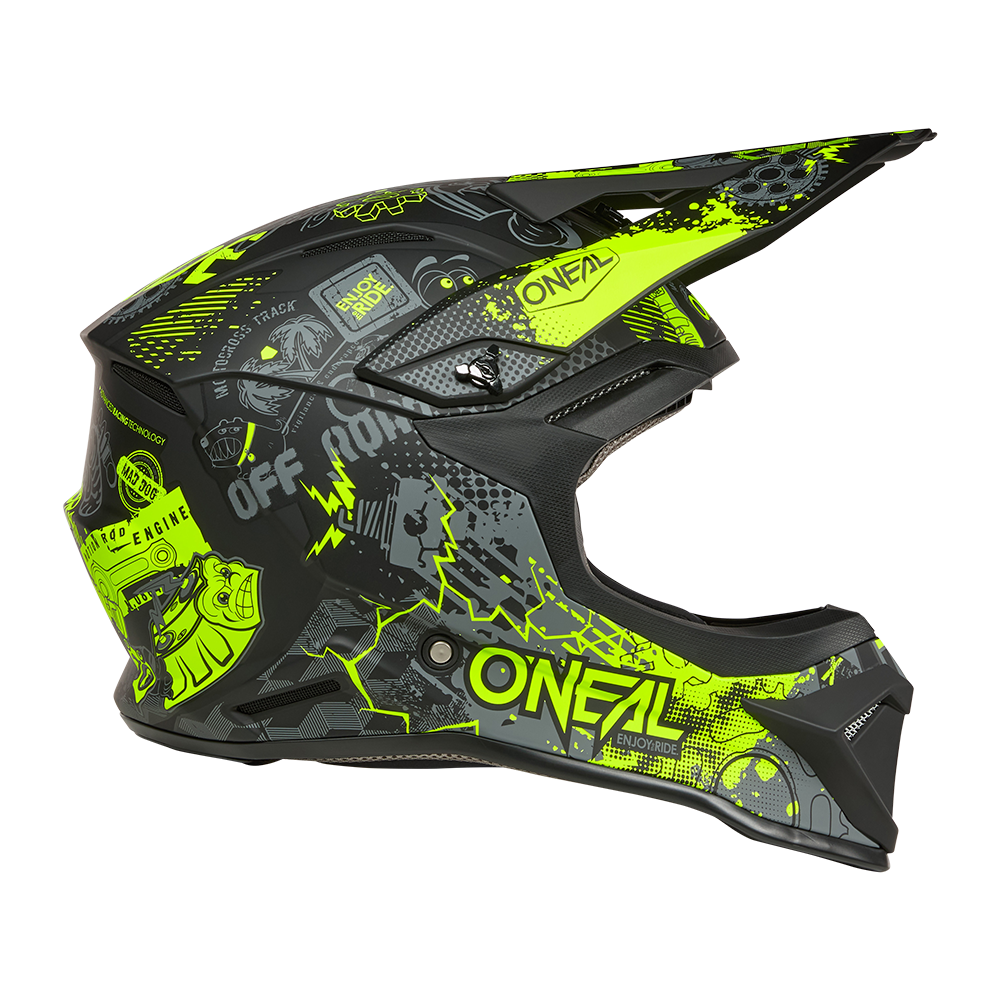 Каска O'NEAL 1SERIES VIBRANT BLACK/NEON YELLOW V.26