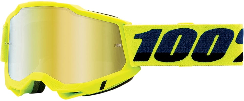 Мотокрос очила 100% ACCURI2 FLUO YELLOW-MIRROR GOLD