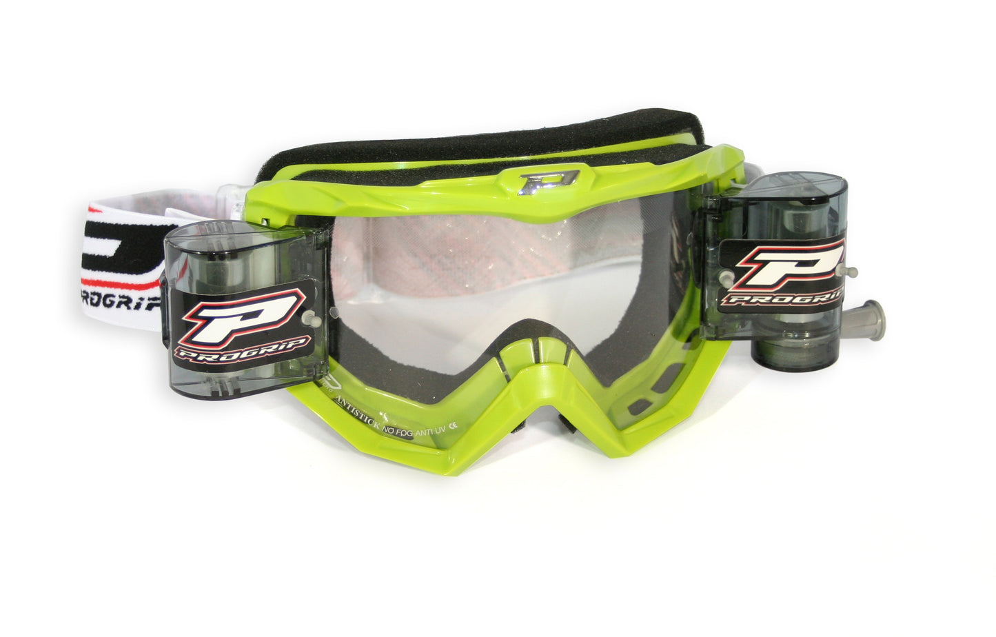 Мотокрос очила PROGRIP 3208 MX/Enduro Goggles With Roll-Off System (White/YellowFLUO)