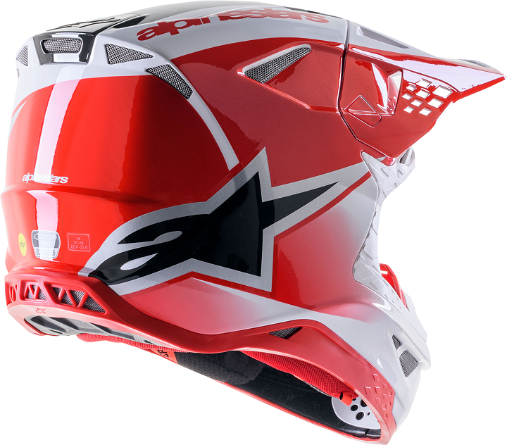 Мотокрос каска ALPINESTARS SM10 UNIT RD/WT