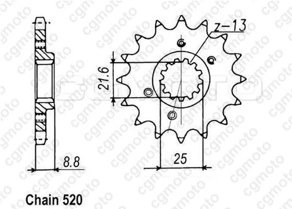 Комплект верига и пиньони REGINA HONDA XR600 RM 91-01