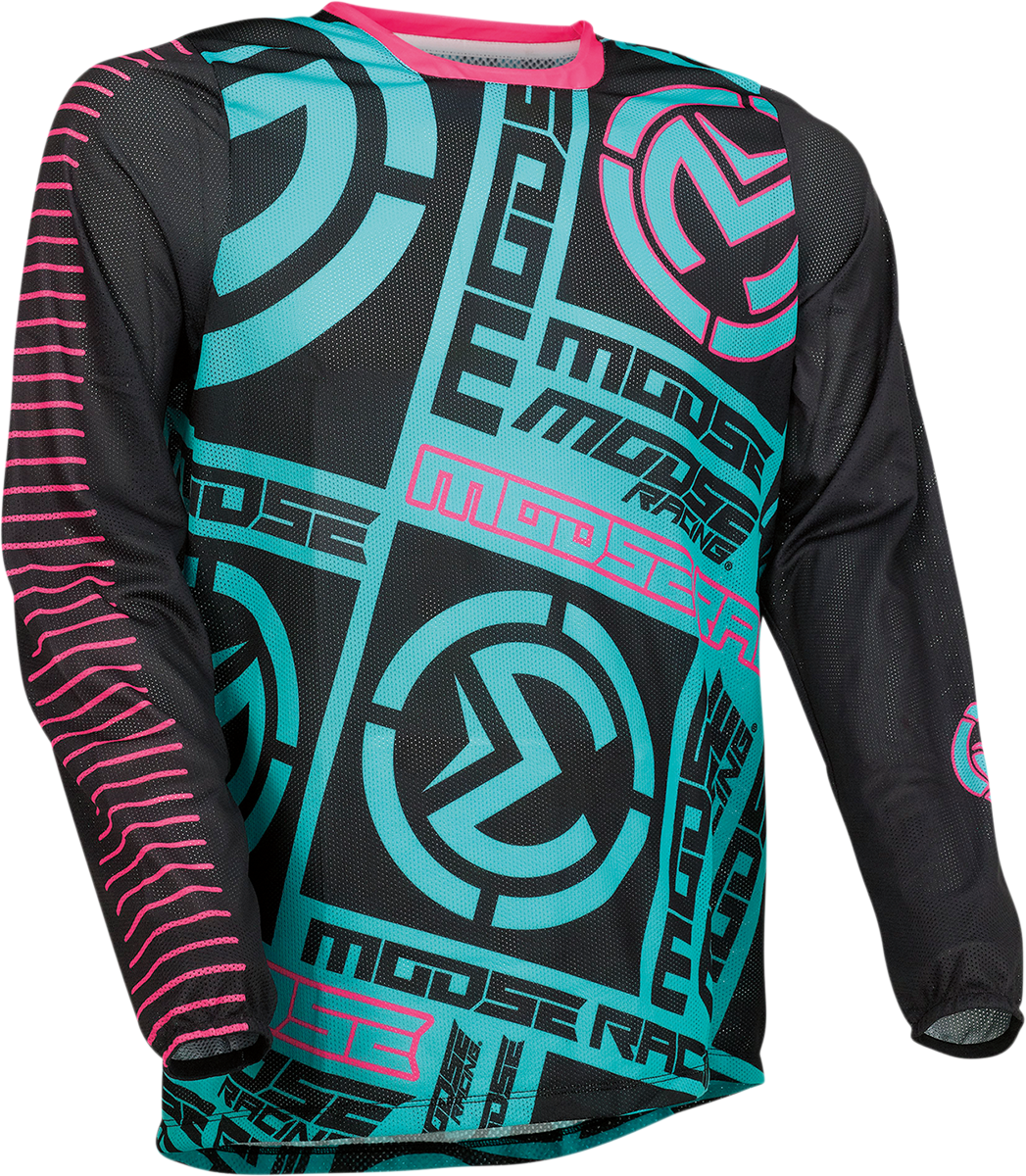 Мотокрос блуза MOOSE RACING SAHARA TEAL/PINK/BLACK