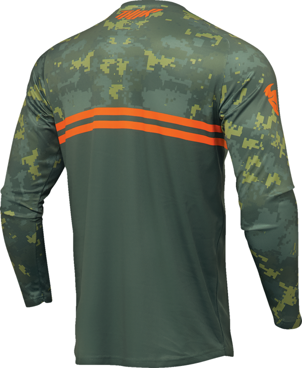 Мотокрос джърси THOR SECTOR DIGI GREEN/ORANGE