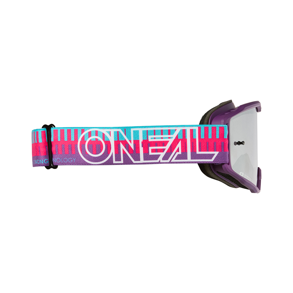 Мотокрос очила O'NEAL B-10 STRIPED PINK/PURPLE - SILVER MIRROR V.26