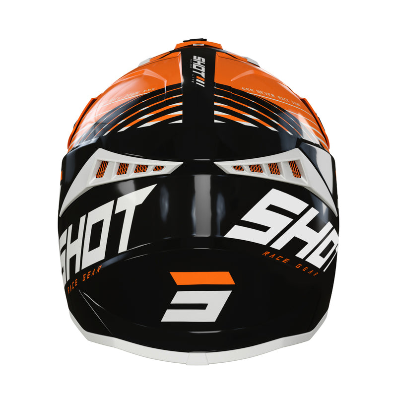 Мотокрос каска SHOT Lite Fury Black Neon Orange Glossy