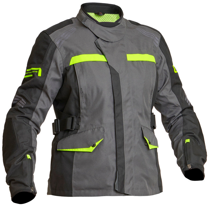 Дамско текстилно мото яке Lindstrands Granberg Grey/yellow