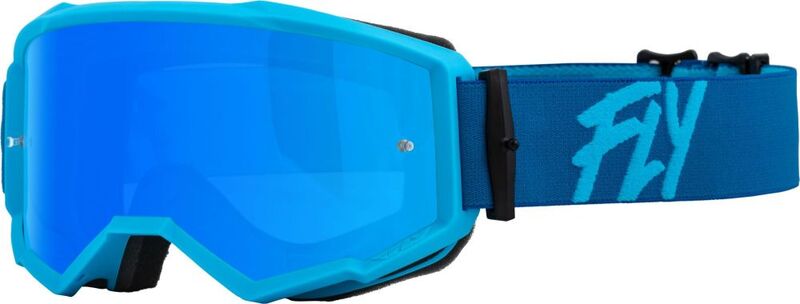 Мотокрос очила FLY RACING Zone Blue W/ Sky Blue Mirror/Smoke Lens