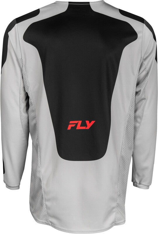Мотокрос блуза FLY RACING Kinetic SYM-Light Grey/Red/Black 2025