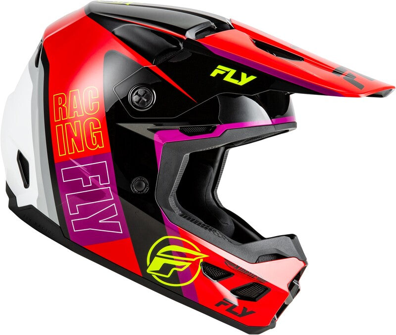 Мотокрос каска FLY RACING Formula Kinetic Rally-Red/Black/White 2025