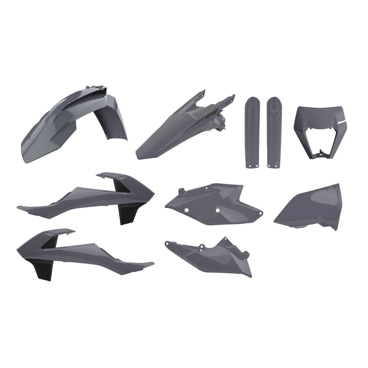Пластмасов Enduro кит Polisport за KTM EXC/ EXC-F/XC-W/ XCF-W-2017-19 Nardo Gray