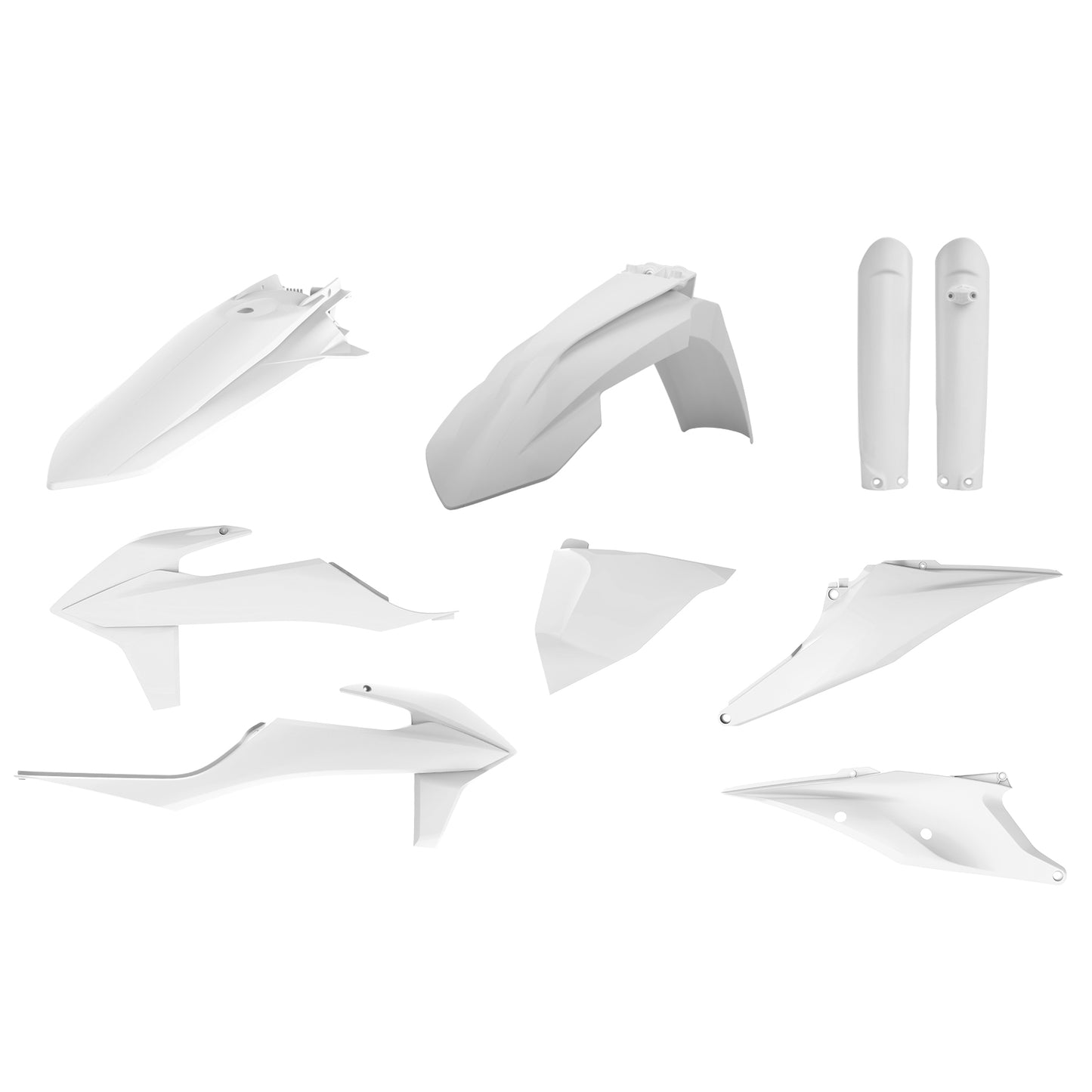 Пълен пластмасов Enduro кит Polisport за KTM EXC/ EXC-F/XC-W/ XCF-W-2020-21 White