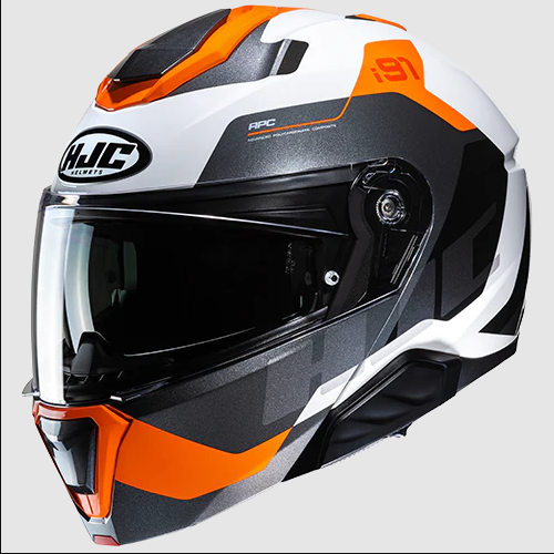 Модуларна HJC i91 CARST GRAY/WHITE/ORANGE