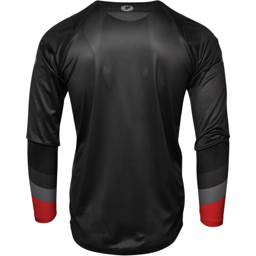 Вело джърси THOR ASSIST LONG SLEEVE BLACK/RED