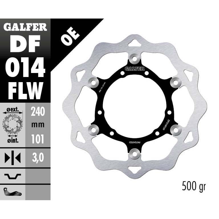 Плаващ заден спирачен диск Galfer WAVE FLOATING (C. STEEL) 240x3mm DF014FLW