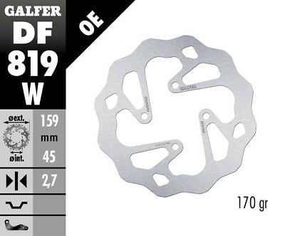 Заден спирачен диск Galfer WAVE FIXED 159,5x2,7mm DF819W