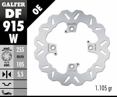 Заден спирачен диск Galfer WAVE FIXED 255x5,5mm DF915W