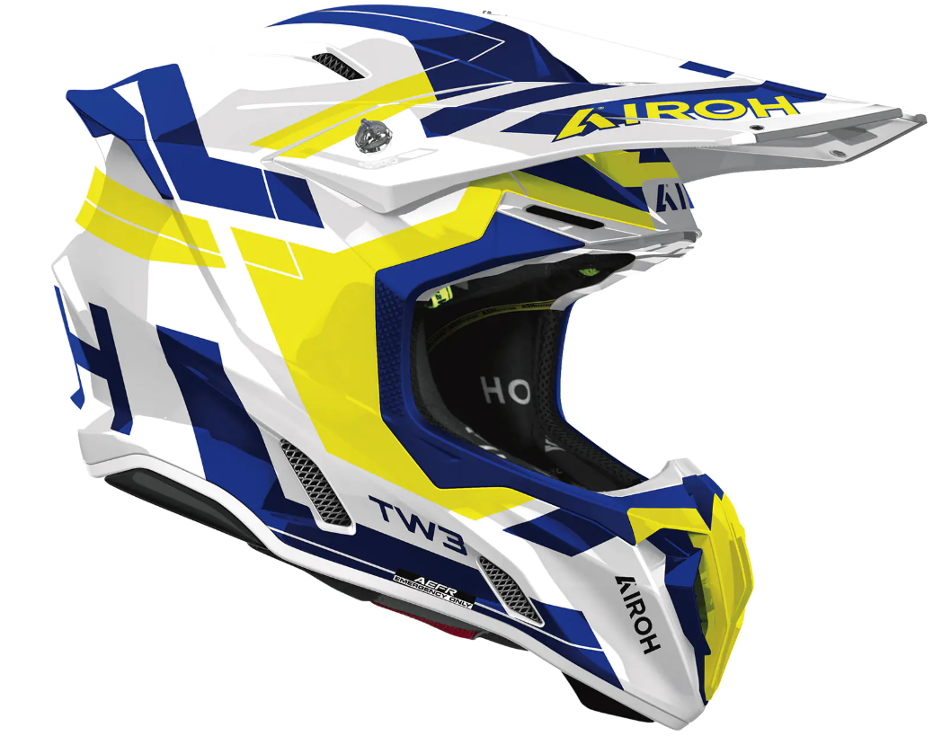 Мотокрос каска AIROH TWIST 3 DYNASTY BLUE/YELLOW GLOSS