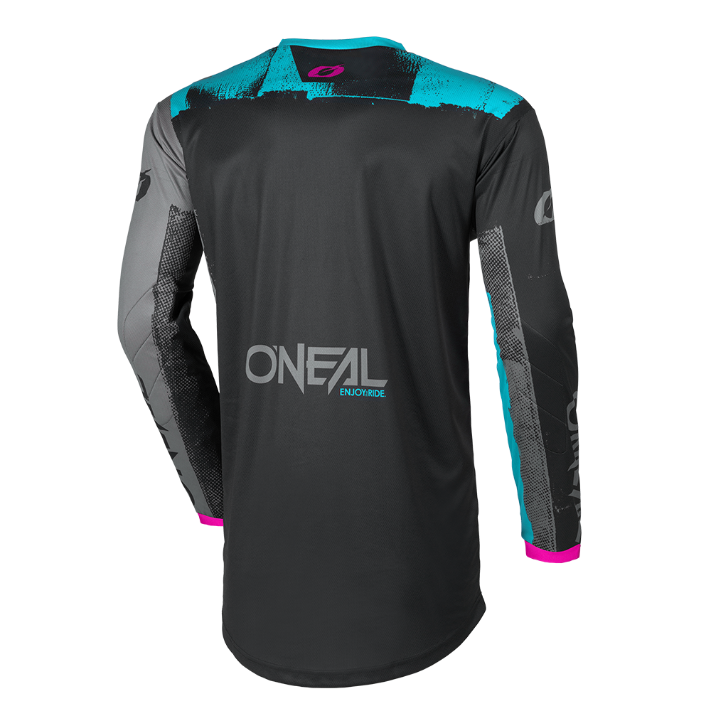 Дамска мотокрос блуза O`NEAL ELEMENT ROLLER BLACK/CYAN V.26