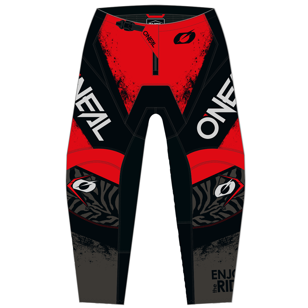 Мотокрос брич O'NEAL ELEMENT SHOCKER BLACK/RED V.25