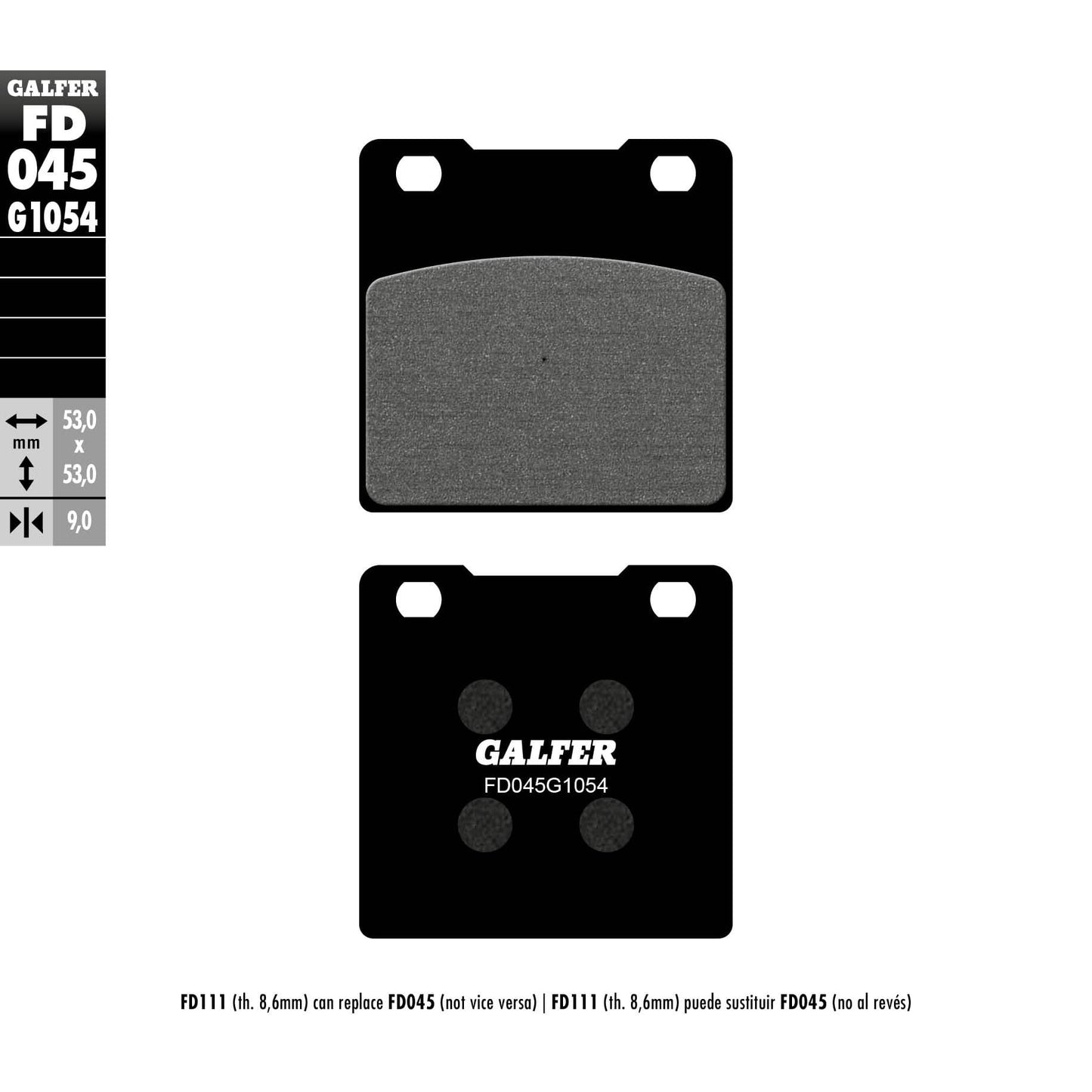 Предни/Задни мото накладки Galfer SEMI METAL FD045G1054