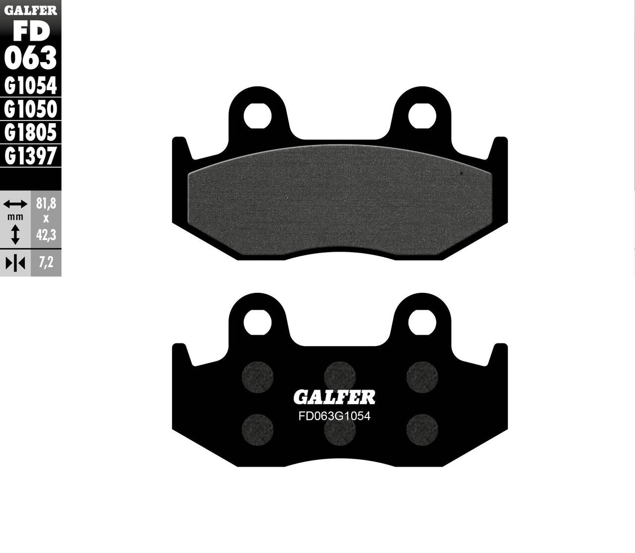 Предни/Задни мото накладки Galfer SEMI METAL FD063G1054