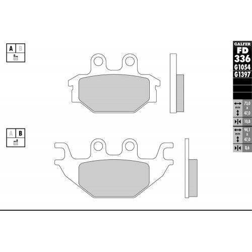 Предни/задни мото накладки Galfer SINTERED COMPOUND FD336G1397