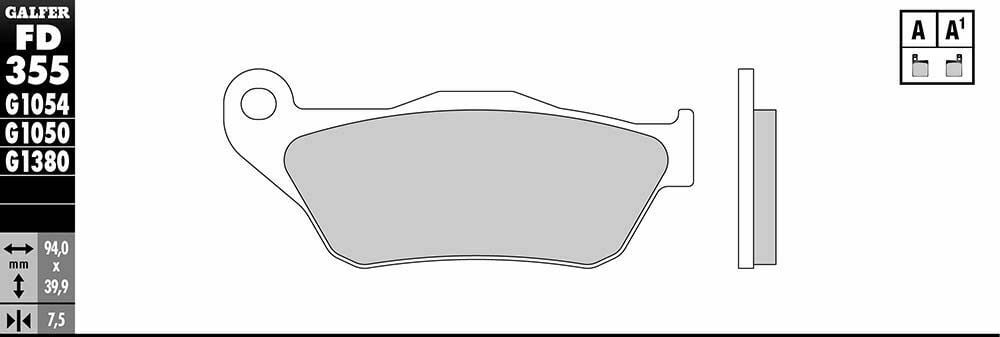 Предни мото накладки Galfer SEMI METAL FD355G1054