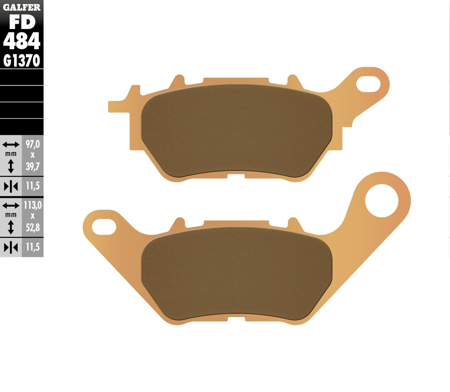 Задни мото накладки Galfer SINTERED COMPOUND FD484G1370