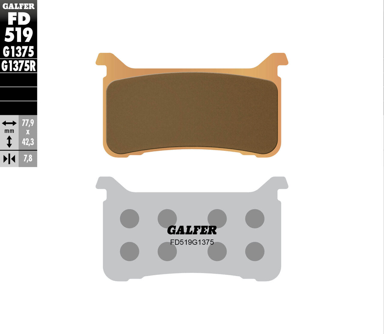 Предни мото накладки Galfer SINTERED COMPOUND FD519G1375