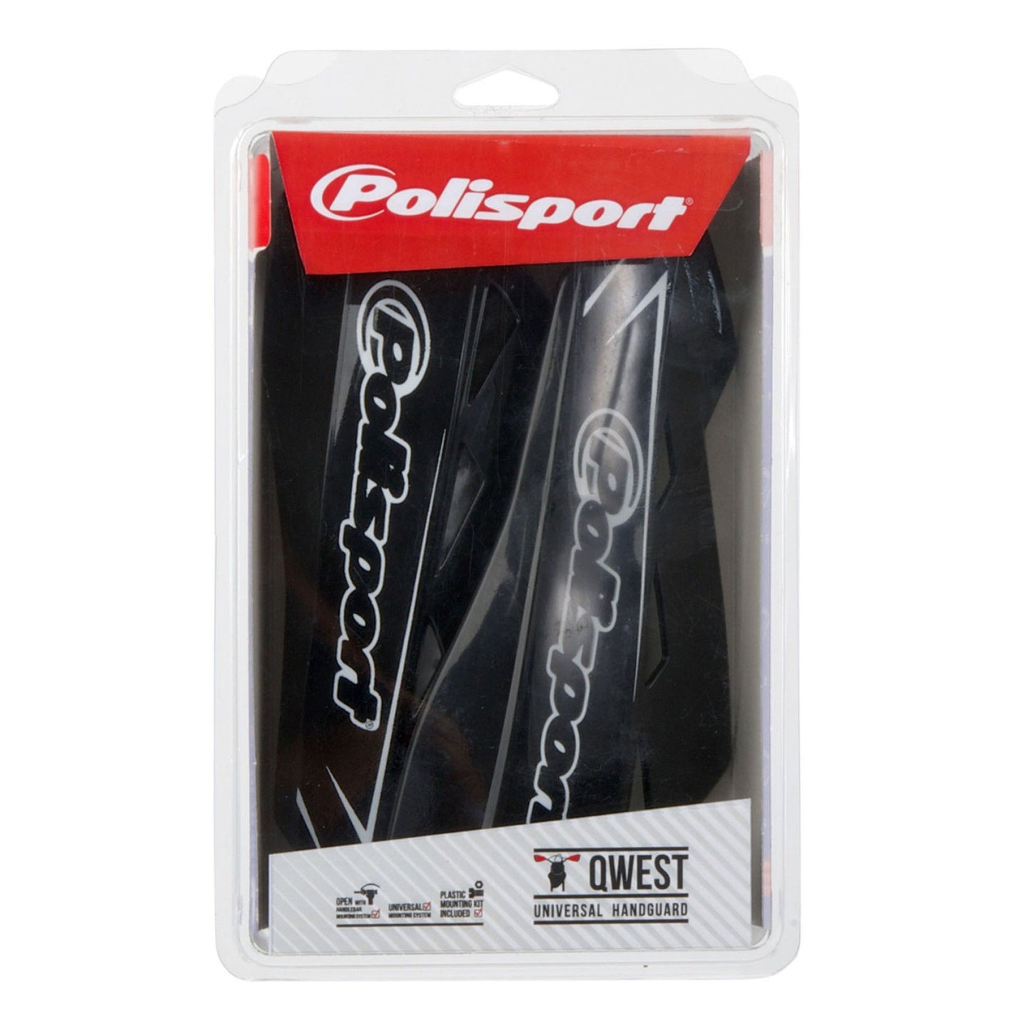 Предпазител за кормило POLISPORT QWEST UNIVERSAL BLACK - PLASTIC