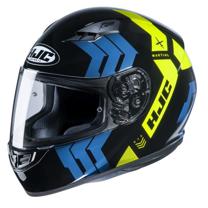 Каска HJC CS-15 MARTIAL BLUE NEON