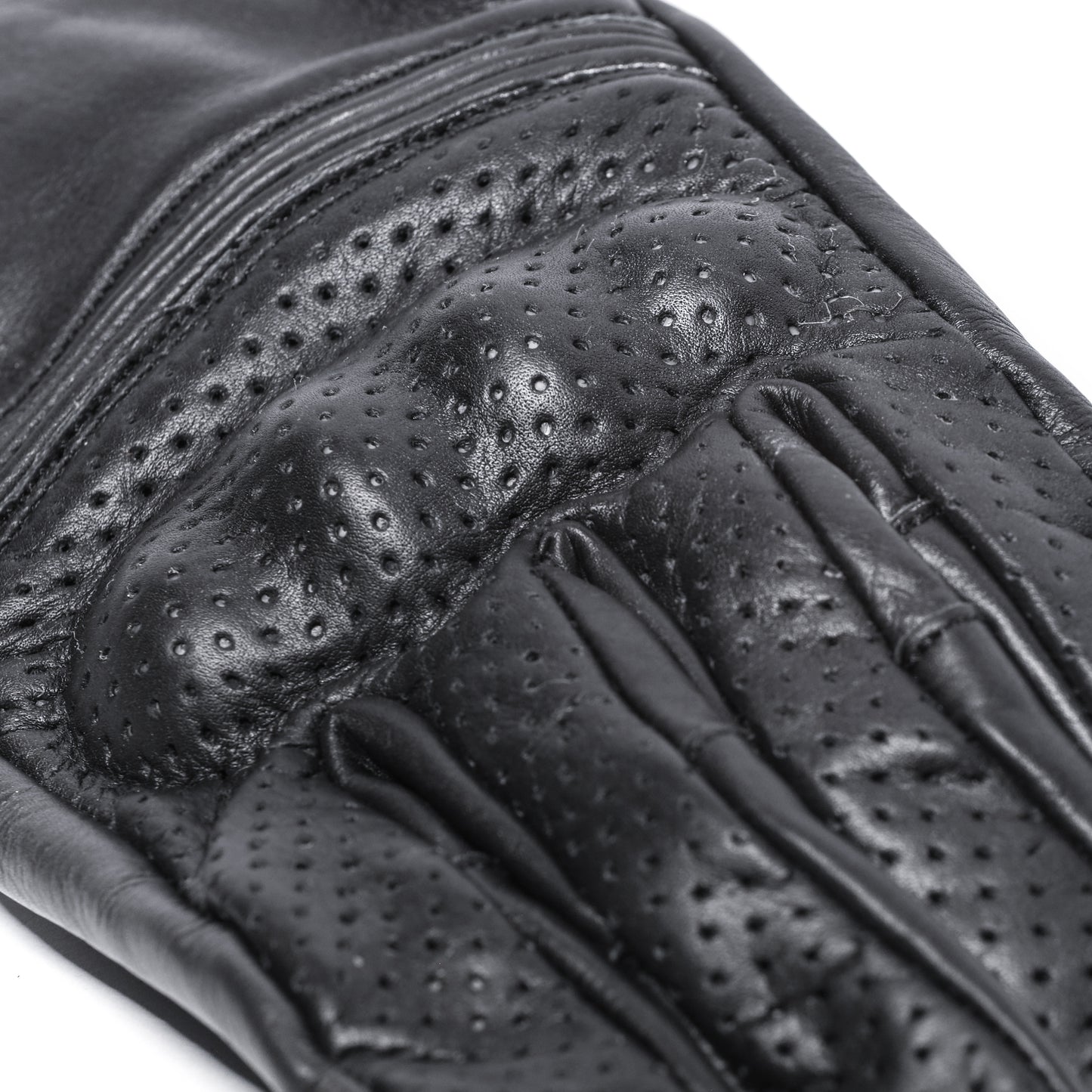 Кожени ръкавици BLACK BIKE BOBBER PERFORATED