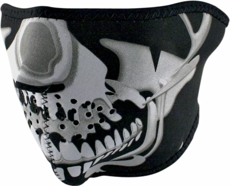 Маска за лице HALF CHROME SKULL