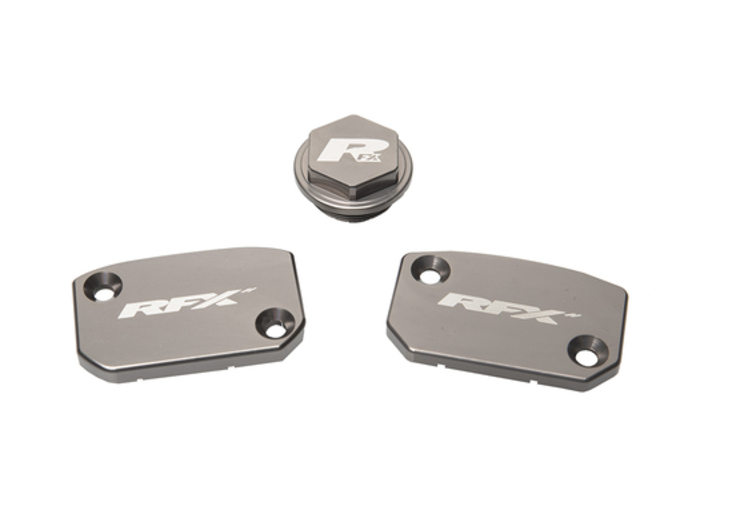Комплект капаци RFX Pro Reservoir Cap Kit Kit (Mineral Grey) - KTM SX/SXF (Brembo Brake and Clutch)