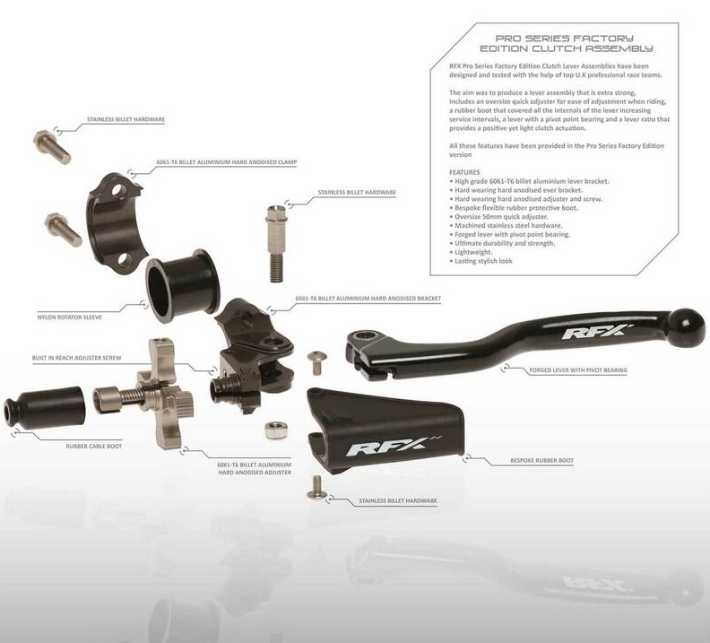 Резервна скоба за съединител RFX Pro Clutch Assembly Replacement Bracket Billet (Hard Anodised)