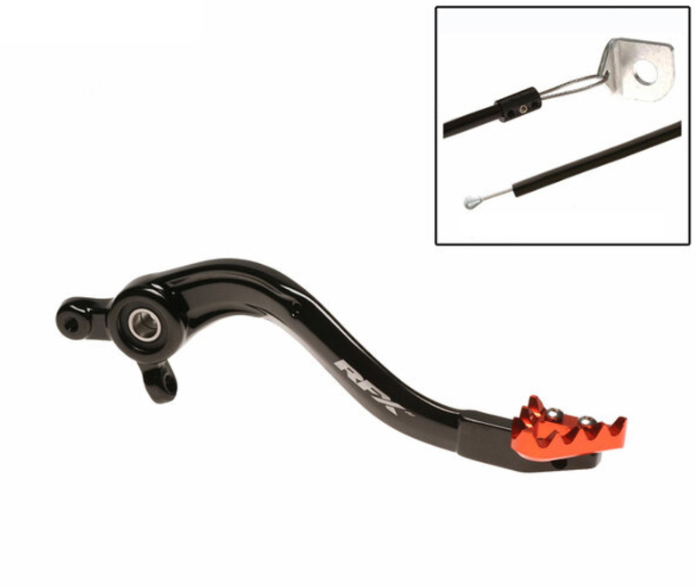 Заден лост за спирачка RFX Pro ST Rear Brake Lever (Hard Anodised Black/Orange) KTM 17-23