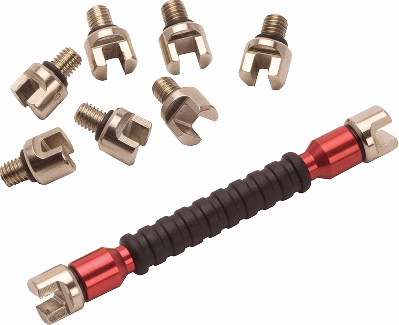 Ключ за спици RFX Race Interchangeable Multi Tip Spoke Key - RED 5.4mm -> 7.0mm