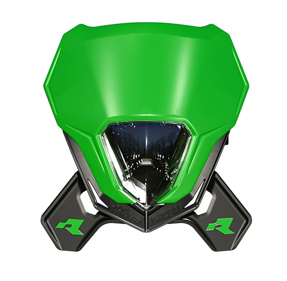 Фар RACETECH V-FACE 2.0 LED Headlight (Black/Green)