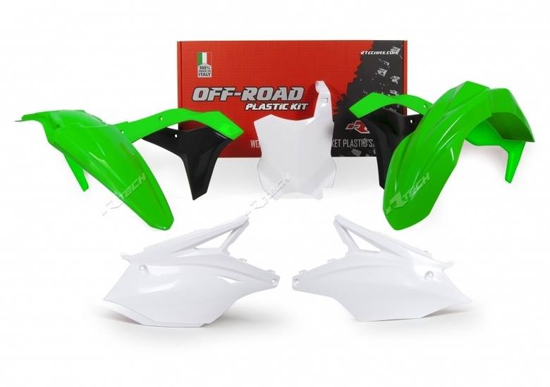 Комплект пластмаси RACETECH Plastic Kit OEM Color (2017) Green/White/Black Kawasaki KX250F 17-20