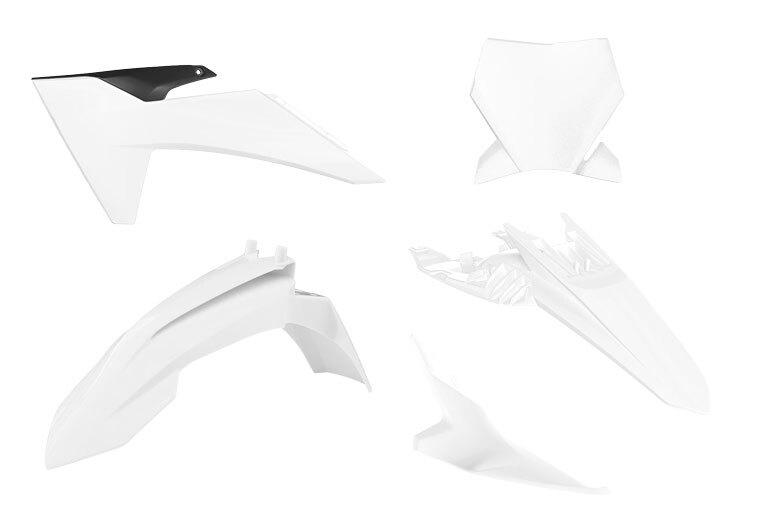 Комплект пластмаси RACETECH Plastic Kit KTM SX 65 24-25 (White/Black)