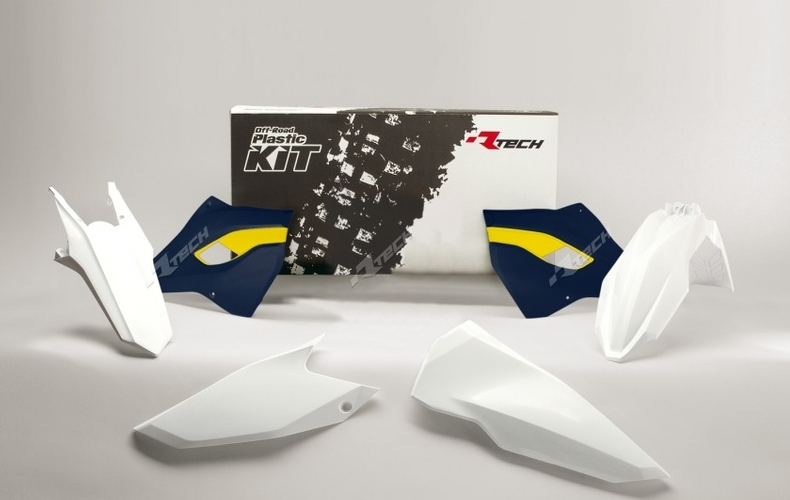 Комплект пластмаси RACETECH Plastic Kit OEM Color (2016) White/Blue/Yellow Husqvarna 15-16