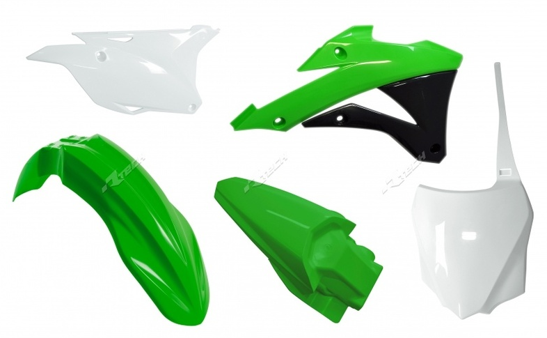 Комплект пластмаси RACETECH Plastic Kit OEM Color Green/White Kawasaki KX85 14-21
