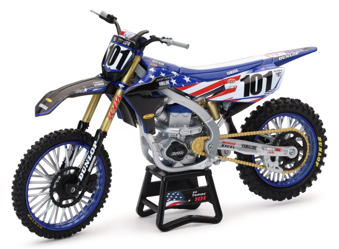 Мотоциклет играчка NEW-RAY Yamaha YZ450F Motocross of Nations Eli Tomac (No 101) 1:12
