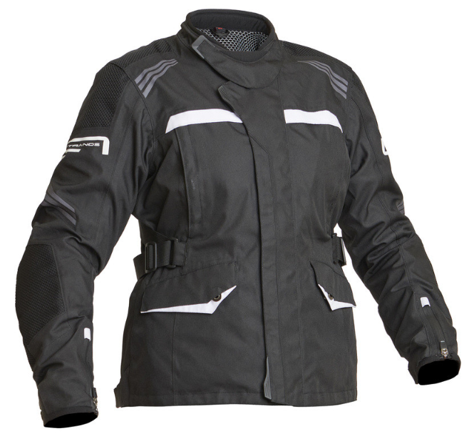 Дамско текстилно мото яке Lindstrands Granberg Black/White