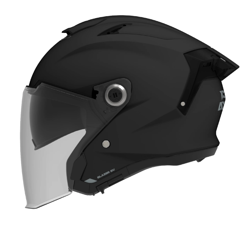 КАСКА ЗА СКУТЕР AXXIS BLAZER SV SOLID BLACK GLOSS